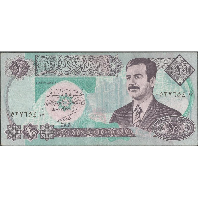 Iraq, 10 Dinares de 1992 P81