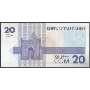 Kyrguistan,20 Som 1993 P6