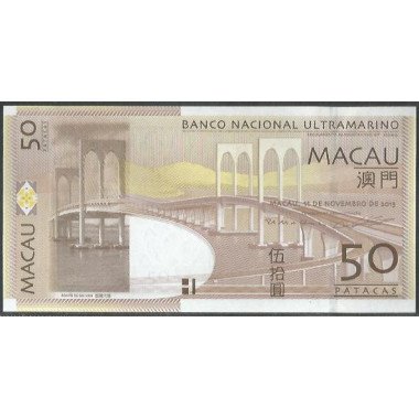 Macao - Banco Nacional Ultramarino, 50 Patacas 11 Nov 2013 P81Ab