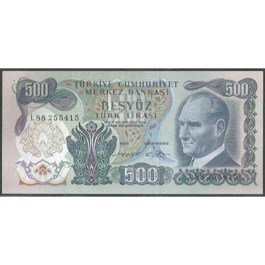 Turkya, 500 Liras L1970 (1 SEP 1971) P190d