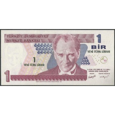 Turkya, 1 Nueva Lira 2005 P216