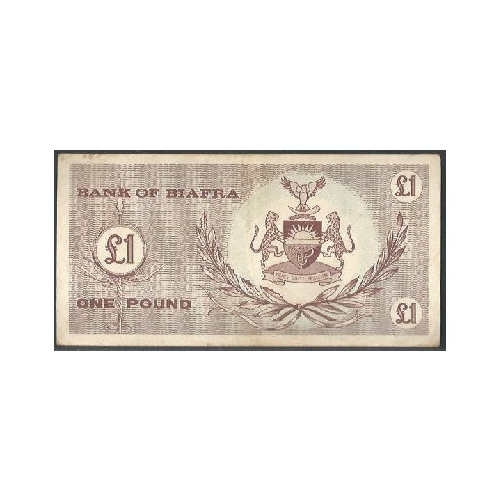 Biafra 1 Pound ND1967 P2 reverso