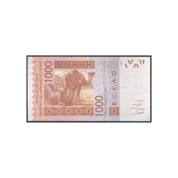 Burkina Faso 1.000 Francs 2017 P315Cq reverso