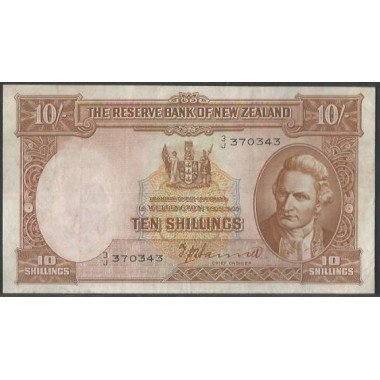 Nueva Zelanda, 10 Shillings ND1940-55 P158a