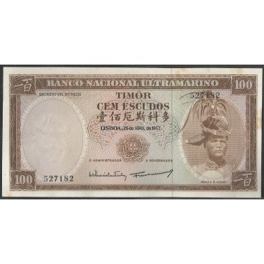 Timor, 100 Escudos 25 Abr 1963 P28