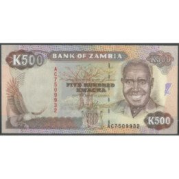 Zambia 500 Kwacha ND1991 P35a