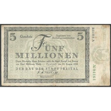 Alemania - Freital, 5.000.000 Mark 25 Ago 1923