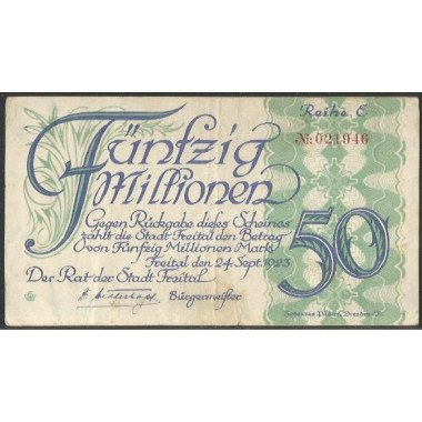 Alemania - Freital, 50.000.000 Mark 24 Sep 1923