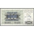 Bosnia & Herzegovina, 100.000.000 Dinara 10 Nov 1993 P37
