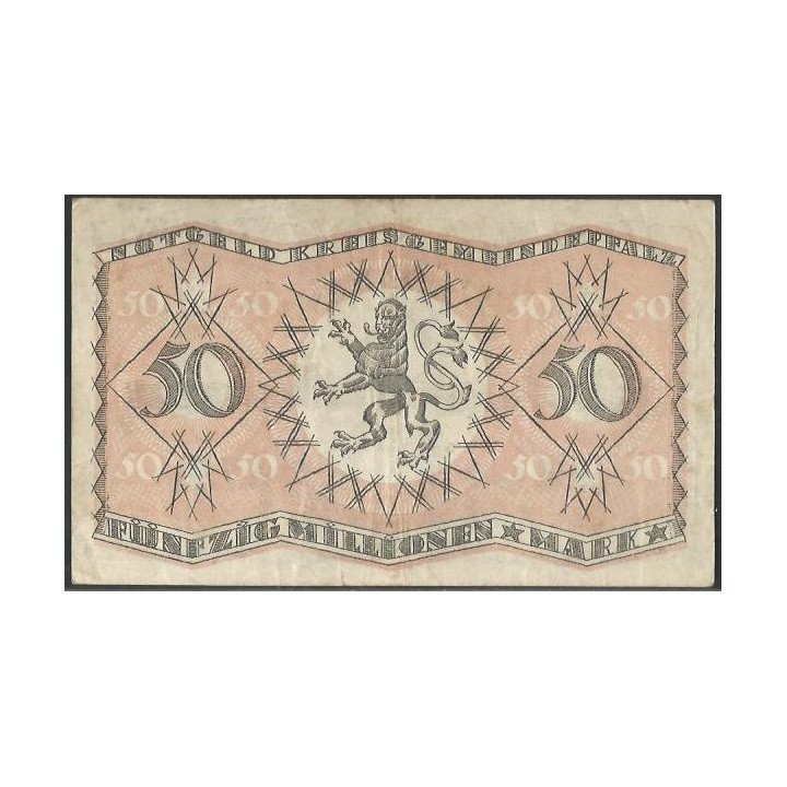 Alemania - Speyer 20.000.000 Mark 1 Oct 1923 reverso