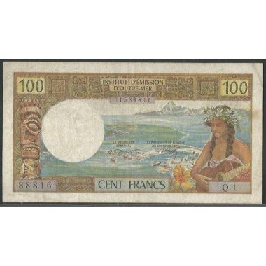 Tahiti, 100 Francs ND1969 P23