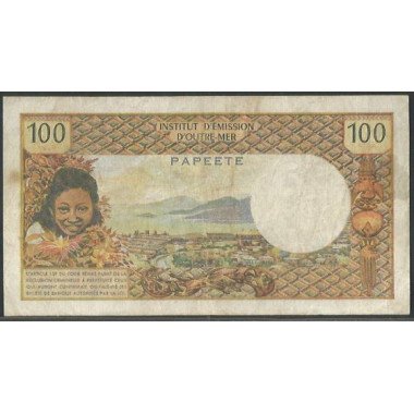 Tahiti, 100 Francs ND1969 P23