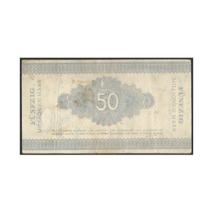 Alemania - Freital 50.000.000 Mark 24 Sep 1923 reverso