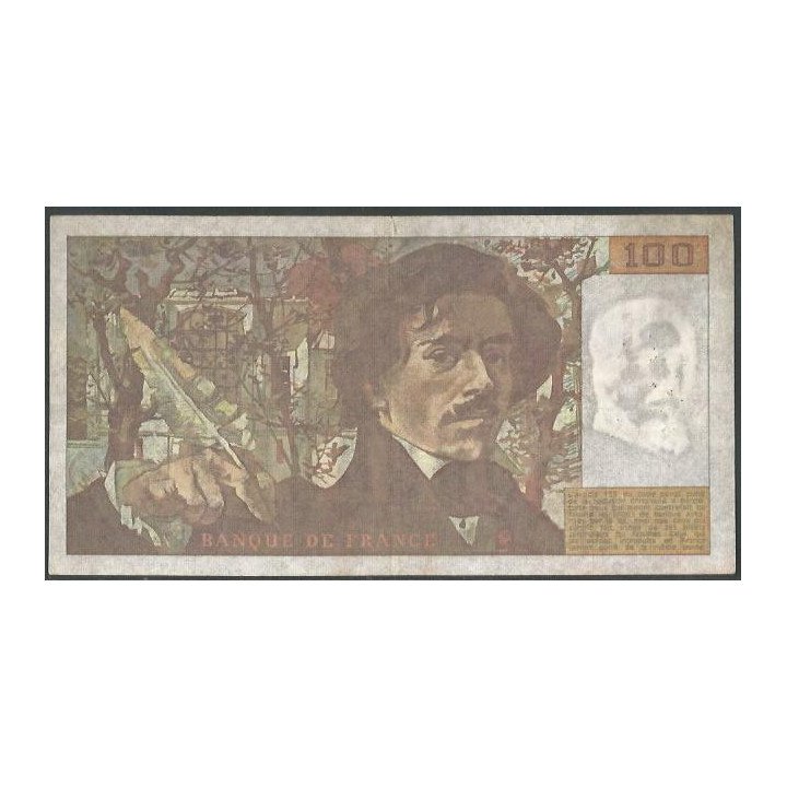 Francia 100 Francs 1978-95 P154 reverso