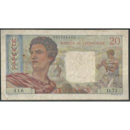Tahiti 20 Francs ND1954-8 P21b