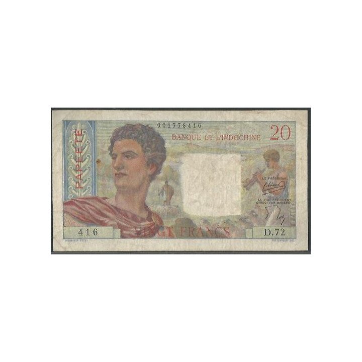 Tahiti 20 Francs ND1954-8 P21b