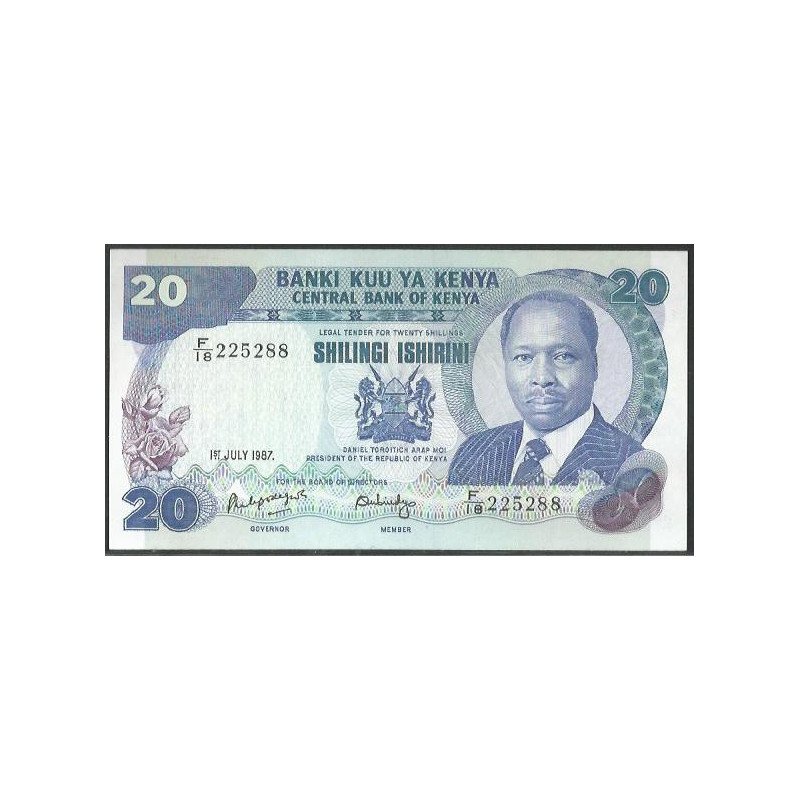 Kenya, 20 Shillings 1 Jul 1987 P21f