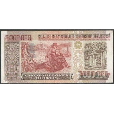 Peru, 5.000.000 Intis 16 Ene 1991 P150a