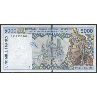 Benin, 5.000 Francs 1998 P213Bh