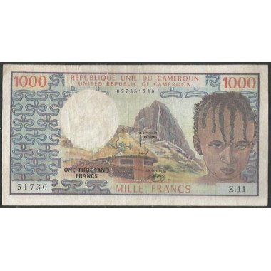 Camerun, 1.000 Francs ND1974 P16a