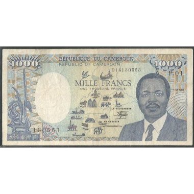 Camerun, 1.000 Francs 1 Ene 1985 P25