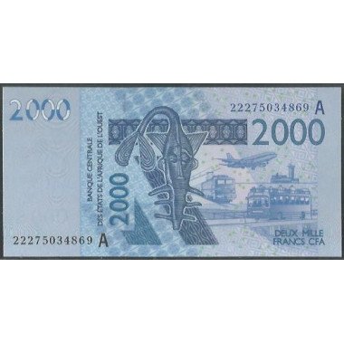 Costa de Marfil, 2.000 Francs 2022 P116Av