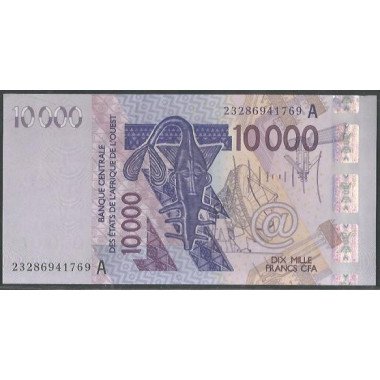 Costa de Marfil, 10.000 Francs 2023  P118Aw