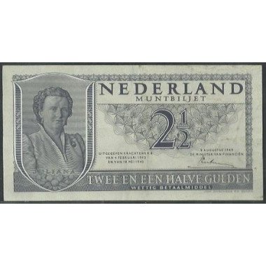 Holanda, 2 1/2 Gulden 8 Ago 1949 P73