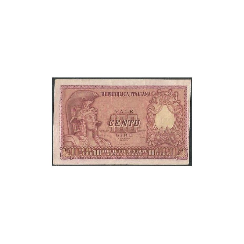 Italia, 100 Liras 31 Dic 1951 P92b