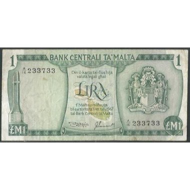 Malta, 1 Lira L1967 (73) P31d