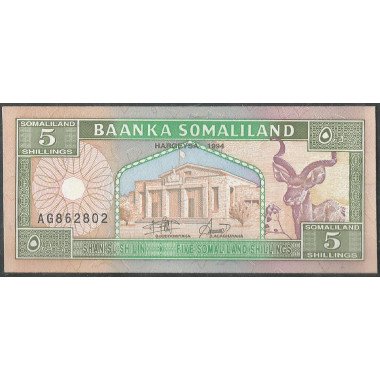 Somaliland, 5 Shillings 1994 P1