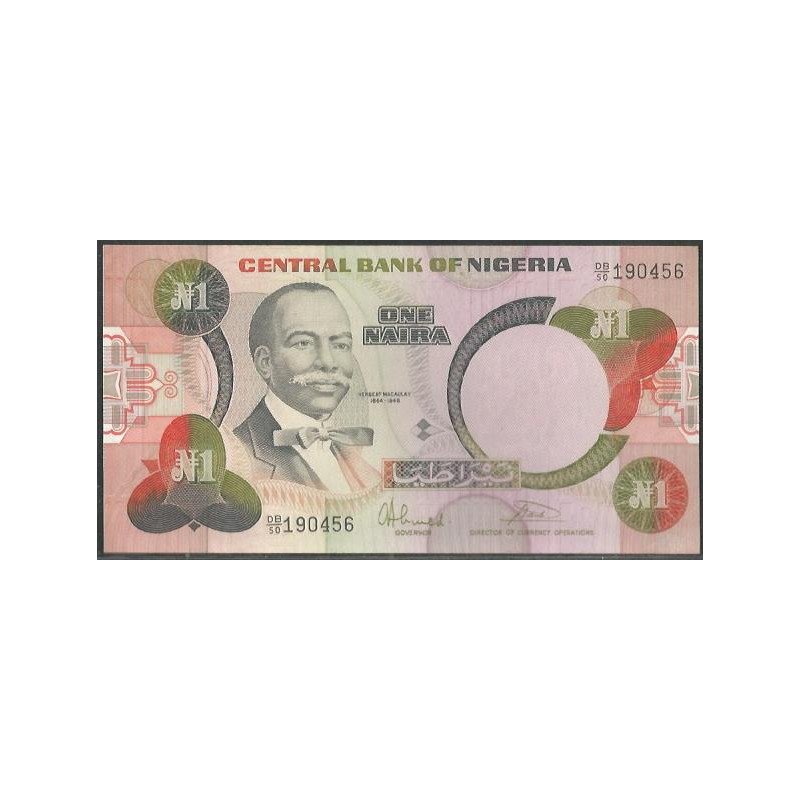 Nigeria, 1 Naira ND1984-2000 Firma 7 P23b