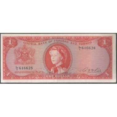 Trinidad y Tobago, 1 Dollar L1964 Firma 2 P26b