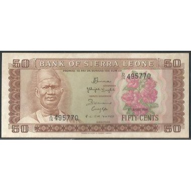 Sierra Leona, 50 Cents 4 Ago 1984 P4e