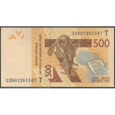 Togo, 500 Francs 2022 P819Tk