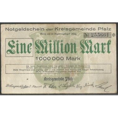 Alemania - Pfalz, 1.000.000 Mark ND1923