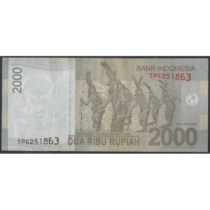 Indonesia 2.000 Rupias 2015 P148g reverso