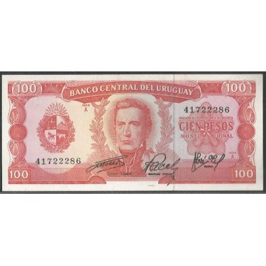 Uruguay, 100 Pesos ND1967 P47a9