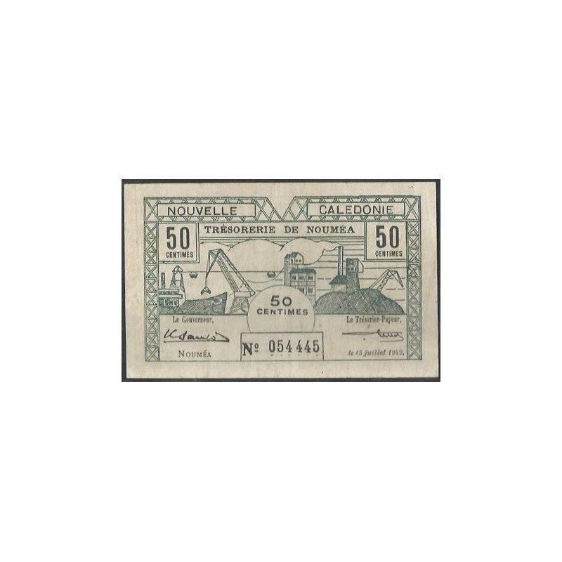 Nueva Caledonia, 50 Centimes 15 Jul 1942 P51
