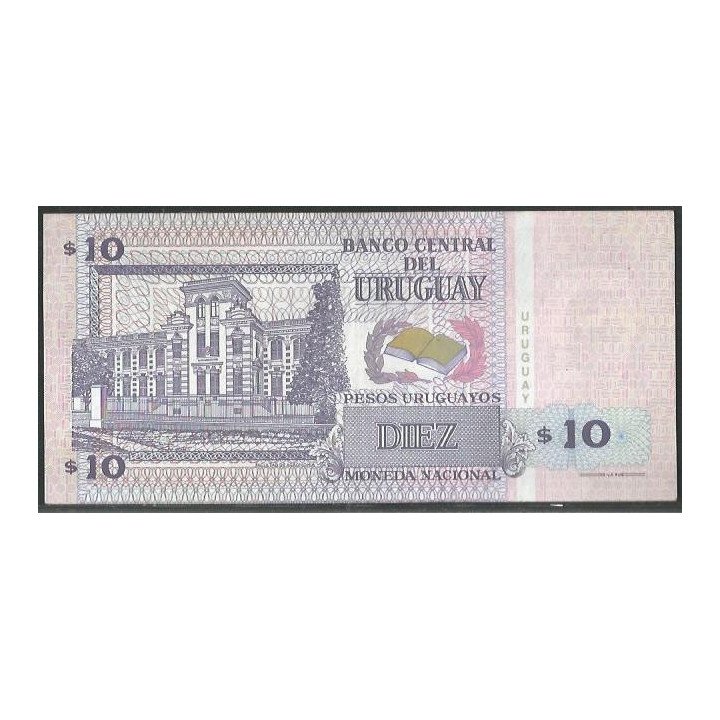 Uruguay 10 Pesos 1998 A P81a reverso