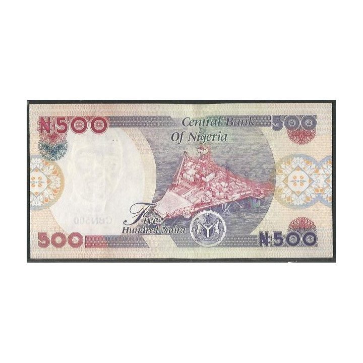 Nigeria 500 Naira 2008 P30g1 reverso
