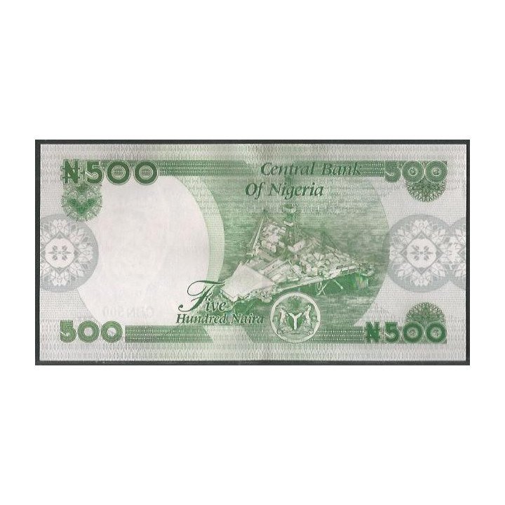 Nigeria 500 Naira 2022 P48a reverso