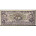 Venezuela, 10 Bolivares 10 May 1966 X 7 Dig P45c