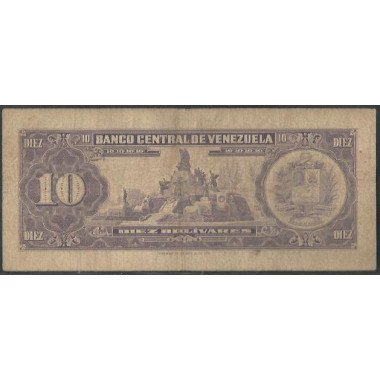 Venezuela, 10 Bolivares 8 Ago 1967 A7 Dig P45d