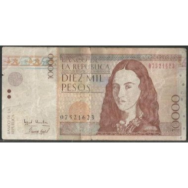 Billete de 10.000 Pesos 1 Mar 1995 Falso BGW606