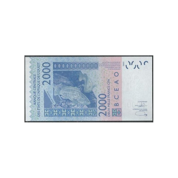 Burkina Faso 2.000 Francs 2021 P316Cu reverso