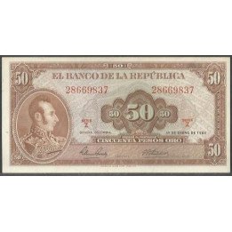 Billete de 50 Pesos 1 Ene 1964 BGW260