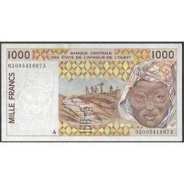 Costa de Marfil 1.000 Francs ND2002 P111Ak