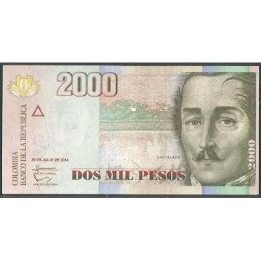 Billete de 2.000 Pesos 30 Jul 2014 BGW490R25