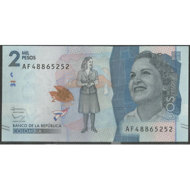 Billete de 2.000 Pesos 2 Ago 2016 Serie AF BGWNF2-6